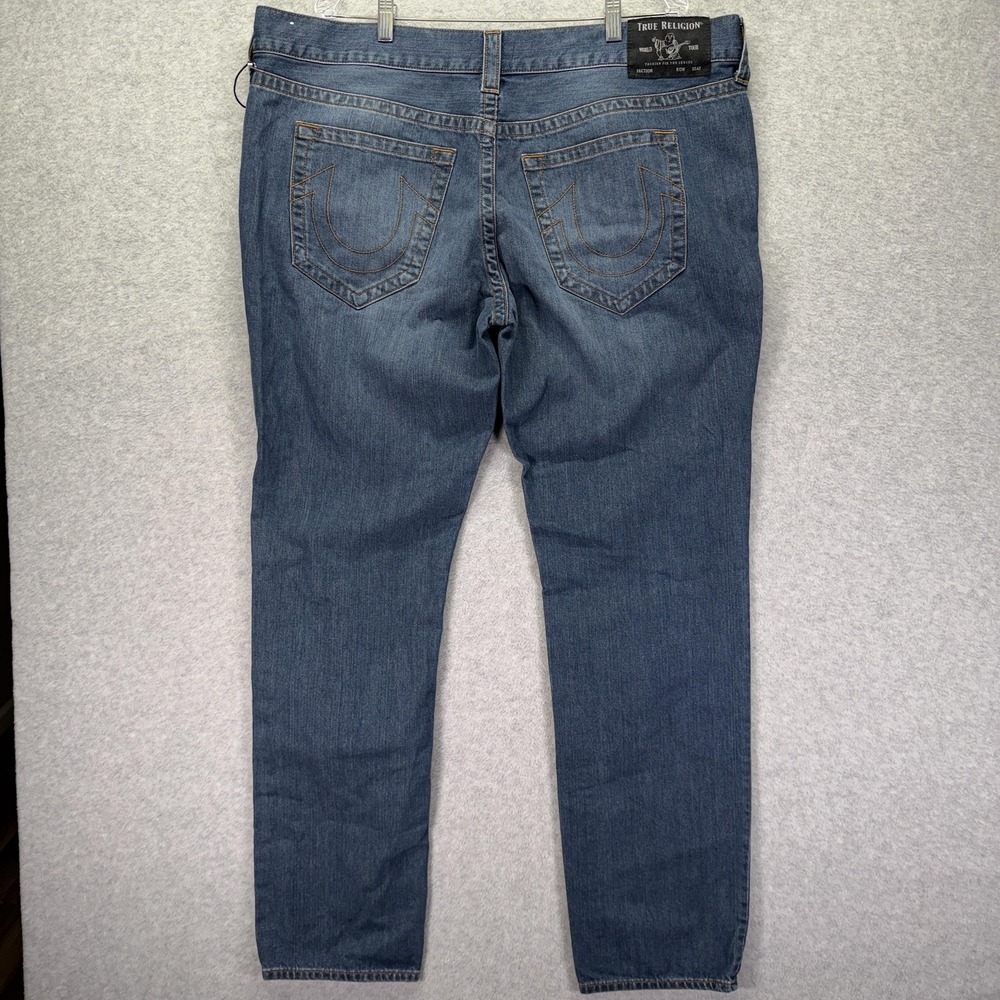 True Religion Jeans Mens 42W Blue Denim Rocco Slim Fit Casual - Picture 6 of 11